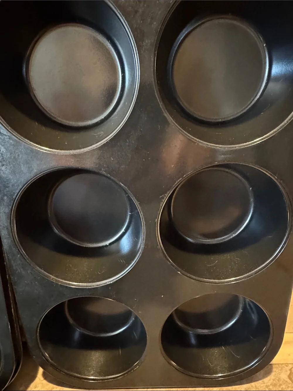 Non-Brand Black Nonstick Large Muffin Pan - Set of 4